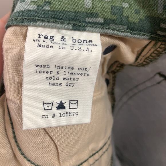 Rag & Bone Digital Camo Army Green Skinny Jeans - Picture 7 of 11